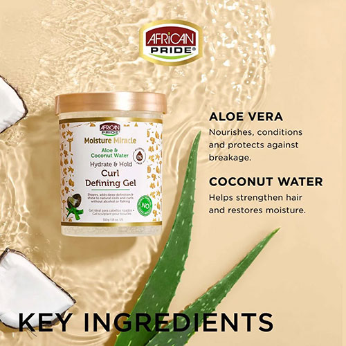 بهترین ژل موی آلوئه ورا و آب نارگیل آفریکن پراید